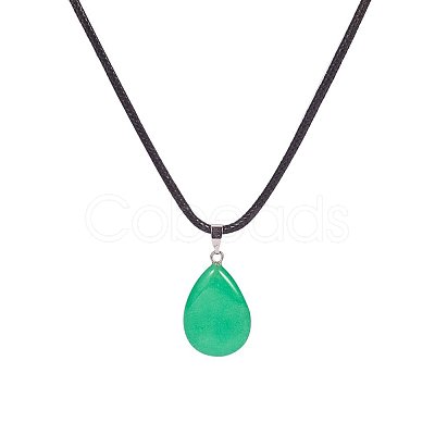 Drop Gemstone Pendants G-PH0026-08-1