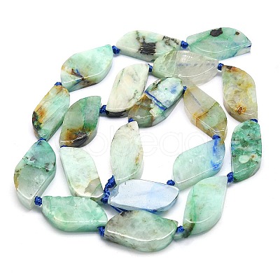 Natural Chrysocolla and Lapis Lazuli Beads Strands G-G106-F01-01-1