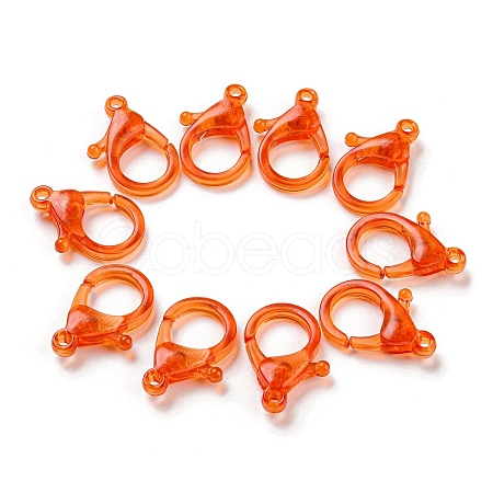 Transparent Plastic Lobster CLaw Clasps KY-H005-A11-1