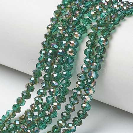 Electroplate Glass Beads Strands EGLA-A034-T6mm-J01-1