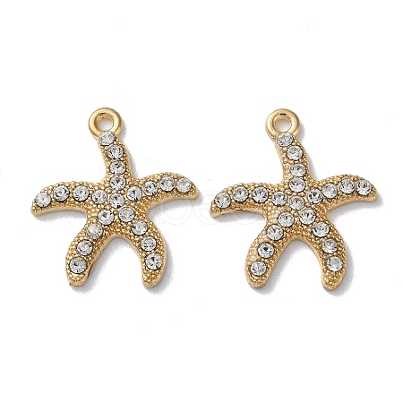 Alloy with Rhinestone Pendants FIND-Z014-21G-1