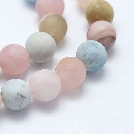Natural Morganite Beads Strands G-E365-03-6mm-1