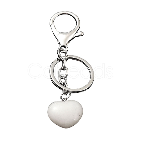 Natural White Jade Keychain KEYC-M022-04Q-1