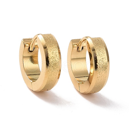 304 Stainless Steel Thick Hoop Earrings for Men Women EJEW-G324-01G-1