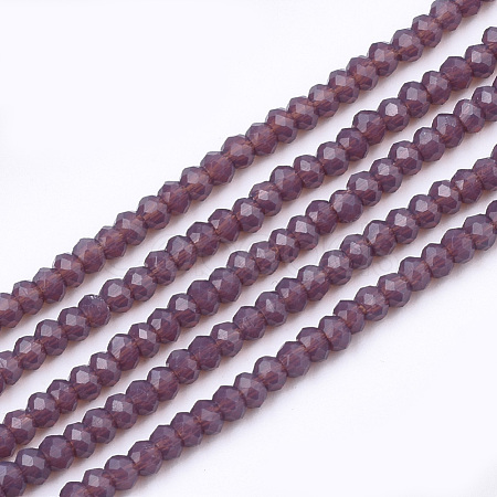Opaque Solid Color Glass Beads Strands GLAA-S178-12A-12-1