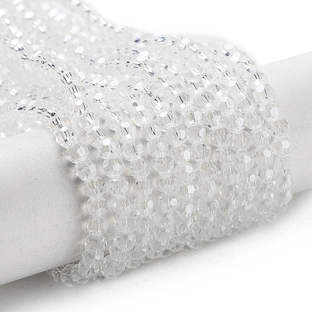 Electroplate Transparent Glass Beads Strands EGLA-A035-T3mm-A19-1