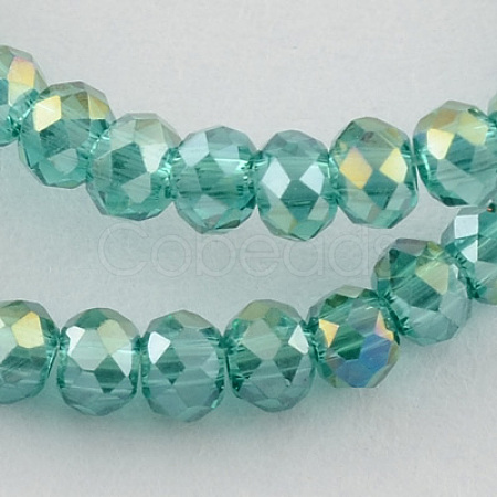 Electroplate Glass Beads Strands X-EGLA-R048-2mm-18-1