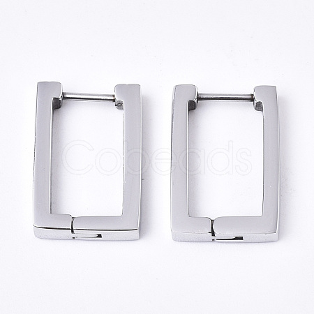 304 Stainless Steel Huggie Hoop Earrings X-EJEW-N016-005-1
