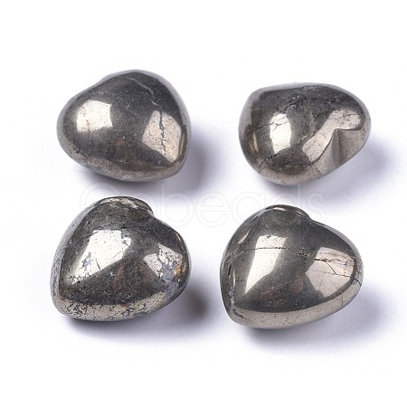 Natural Pyrite Heart Love Stone X-G-F659-B28-1