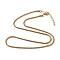 Ion Plating(IP) 304 Stainless Steel Bone Rope Chain Necklace for Women, Golden, 18.15 inch(46.1cm), Wide: 2.3mm