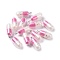 Translucent Plastic Pendants, Pill Capsule Charm, with Platinum Tone Iron Loops, Deep Pink, 29x10.5mm, Hole: 2mm