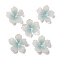 Heat Shrink Sheet Bead Caps, 5-Petal Flower, Pale Turquoise, 26x28x1mm, Hole: 1.6mm