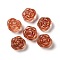 Transparent Lampwork Beads, Rose, Dark Salmon, 13x8mm, Hole: 1mm, about 65~75pcs/100g