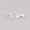 Resin 3D Bowknot Nail Art Cabochons Decorations, DIY Nail Art Manicure Accessories, Clear AB, 6.5x10x2.5mm