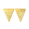 Ion Plating(IP) 
304 Stainless Steel Pendants, Triangle Charm, Real 18K Gold Plated, 28.5x23x1.5mm, Hole: 1.6mm