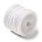 Waxed Cotton Cord, White, 1mm, about 27.34 yards(25m)/roll