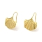 304 Stainlee Steel Dangle Earring, Ginkgo Leaf, Real 18K Gold Plated, 32x28mm