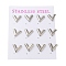 Non-Tarnish 304 Stainless Steel Stud Earring, Letter V, Stainless Steel Color, 11x11mm, 12pcs/set