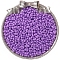 Baking Paint Glass Seed Beads, Round Hole, Peanut, Medium Orchid, 6x4mm, Hole: 1mm, about 100pcs/set