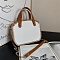 DIY Imitation Leather Crossbody Lady Bag Making Kits, Handmade Crochet Shoulder Bags Sets for Beginners, White, Finish Product: 16x20x7cm