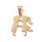 PVD Vacuum Plating 304 Stainless Steel Pendants, Laser Cut, Boy with Girl Charms, Golden, 19x19x1mm, Hole: 3x7mm