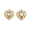 UV Plating Alloy Rhinestone Pendants, Heart Charms, Light Gold, 19x17.5x5mm, Hole: 1.8mm