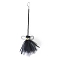 Halloween Witch Broom Ornament, with Grenadine, for Halloween Broomstick Witches Broom, Black, 550x200mm