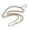 304 Stainless Steel Multi Layered Snake Chain Necklaces, Mixed Color, 18.11 inch(46cm)