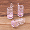 Transparent Resin Pendants, Cup Charms with Fruit, Lilac, 26x16mm, Hole: 2mm