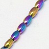 Electroplate Non-magnetic Synthetic Hematite Beads Strands G-J168-6x4mm-05-3
