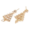 Brass Micro Pave Cubic Zirconia Stud Earrings EJEW-H103-23G-2