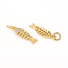 Brass Micro Pave Cubic Zirconia Charms ZIRC-L096-01G-2