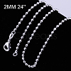 Brass Ball Chain Necklaces NJEW-BB10834-24-1