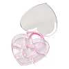 Heart Plastic Jewelry Boxes OBOX-F006-05-3