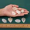 KISSITTY 18Pcs 9 Shapes Natural Capiz Shell Pendants SHEL-KS0001-01-7