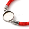 Milan Cord & 304 Stainless Steel Bracelets Making MAK-H004-02F-P02-2