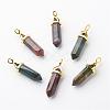 Natural Indian Agate Double Terminated Pointed Pendants G-G902-B13-2