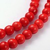 Synthetical Howlite Beads Strands X-G609-6mm-2