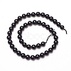 Natural Black Tourmaline Beads Strands G-L554-02-6mm-3