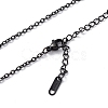 304 Stainless Steel Cable Chain Necklace for Men Women NJEW-K245-025E-2