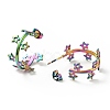 Rainbow Color Star Wrap Stud Earrings EJEW-G293-01M-2