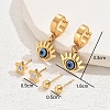 Stylish Evil Eye 304 Stainless Steel Earrings Set for Women VQ1262-2-1