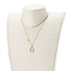 Brass Cubic Zirconia Pendant Necklace NJEW-JN03531-4