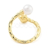 Rack Plating Textured Brass Open Cuff Rings KK-S371-07G-3