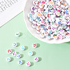 White Opaque Acrylic Beads MACR-YW0001-20A-6