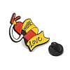 Fire Extinguishing Theme Black Alloy Enamel Pin Brooches JEWB-R272-03B-2