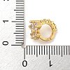 Brass Pave Clear Cubic Zirconia European Bead KK-Z072-16G-01-3