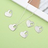Valentine Gifts Ideas for Him 304 Stainless Steel Stamping Blank Tag Heart Charms Pendants X-STAS-M004-04-5
