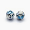 Feng Shui Opaque Spray Painted Glass Beads LAMP-P050-A-8mm-3