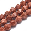 Synthetic Goldstone Beads Strands G-K303-B05-10MM-1